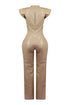 Kaiya PU Button Down Jumpsuit